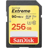 SanDisk Extreme, 256 GB, SDXC, Klasse 10, UHS-I, 90 MB/s, 60 MB/s