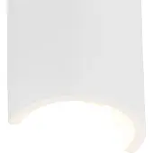 QAZQA - Landhaus I Vintage Moderne Wandleuchte Weiß Rund - Colja Novo I Wohnzimmer I Schlafzimmer - Gips Rund - LED geeignet G9
