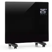 Klarstein Elektroheizung, Konvektor-Heizung mit Bodenrollen, Mobile Elektroheizung Energiesparend, Schlanke, Leise Heizung Elektrisch, Standgerät Heizkörper Elektrisch mit Thermostat, 1000 W