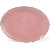 Bitz Teller Bitz Oval Grey Light Pink 45x34 cm