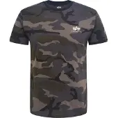 Alpha industries T-Shirt Basic T Small Logo Camo 188505C Grau Regular Fit