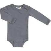 Joha Body l/ä - Wolle/Seide - Dunkelgrau - - 90 - Body L/Ä