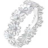 Elli Ring Bandring Blüte Blume Flower Hippie 925 Silber Elli Silber
