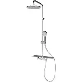 Schulte Duschsäule inkl. Thermostat Modern plus extra-flache Kopfbrause rund chrom D969290 02