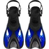 Atlantis Schwimmflossen Snorkelvin Black Blue Kinder-Schuhgröße 30 - 36