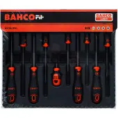 Bahco Slotted-phillips-pozidriv-robertsonfit With Rubber Handle Schraubendreher-set 10 Einheiten