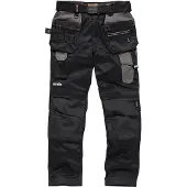 Scruffs & Tramps Arbeitshose mit Holstertaschen „Pro Flex“, schwarz Größe 46 regulär