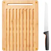 Fiskars Cutting board Fiskars Set of cutting board + bread knife 1057551