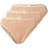 Sloggi Taillenslip "24/7 Cotton Lace" 3er Pack, mit edler Spitze und flachen Nähten