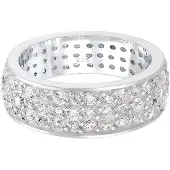 Elli Ring Bandring Microsetting Zirkonia Kristall 925 Silber Elli Premium Silber