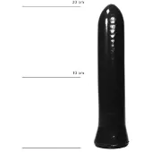 All Black - Dildo mit glatter Oberfläche und flexibler Form 1 St