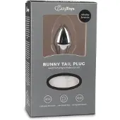 EasyToys Bunny NO1 - Analplug aus Metall mit Hasenschwanz (silber-weiß)