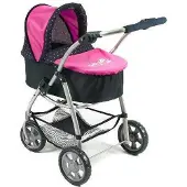 Bayer Chic 3in1 Kombi Puppenwagen EMOTION ALL IN, Dots Navy-Pink