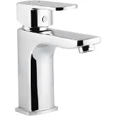 Cornat Waschtischarmatur Saint 3187, verchromt, 16,8 cm hoch, aus Messing, mit Push Open Ablaufgarnitur
