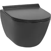 Ben Segno Hänge-WC mit WC-Sitz compact Xtra glaze+ Free flush Matt Schwarz