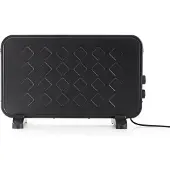 Nedis HTCO40FBK, Elektrischer Konvektor-Raumheizer, 1,5 m, Drinnen, Flur, Schwarz, Metall