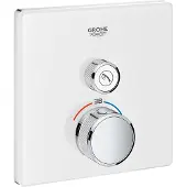 GROHE Grohtherm SmartControl Thermostat mit einem Absperrventil, Wandrosette moon white, 29153LS0