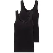 Schiesser Damen Unterhemden, 2er Pack - "Cotton Essentials", Trägertop, Baumwolle
