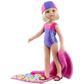 Paola Reina Puppe Schwimmerin Claudia 32cm Modepuppe Vinyl Spielzeug