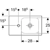Geberit Keramag iCon xs Waschtisch 530mm x 310mm links - Weiß - 124153000