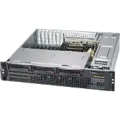 Supermicro CSE-825MBTQC-R802LPB, Rack, Server, Schwarz, ATX, EATX, 2U, HDD, LAN, Leistung, Stromausfall, System