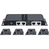 Deltaco HDMI-Sender über Ethernet-Kabel, 1080p in 60 Hz, bis zu 40 m, schwarz