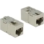 DeLOCK 2xRJ45, Silber, RJ45, RJ45, Gold, 16,8 mm, 30 mm
