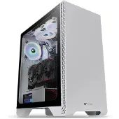 Thermaltake S300 TG Snow, Midi Tower, PC, Weiß, ATX, micro ATX, Mini-ITX, SPCC, 17 cm