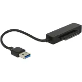 DeLOCK 62742, USB Typ-A, SATA, Schwarz, Grau, 0,15 m, JMS567, 6 Gbit/s