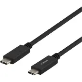 Deltaco USB 2.0-Kabel, Typ C - Typ C, 2 m, schwarz USBC-2002M