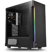 Thermaltake H200 TG RGB, Midi Tower, PC, Schwarz, ATX, micro ATX, Mini-ITX, SPCC, 18 cm