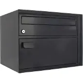 Rottner Paketbriefkasten Enzian, CH-Norm, Wandmontage/freistehend, 2 Fächer, Zylinderschloss/Schnappverschluss, 2 Schlüssel, B 415 x T 305 x H 310 mm