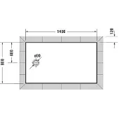Duravit DU Duschwanne Tempano, 1400x800mm Rechteck, Weiß