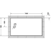 Duravit Rechteck-Duschwanne TEMPANO mit Antislip 1600x900x50mm weiss
