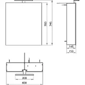 Emco mee LED-Lichtspiegelschrank, aluminium, eine Tür, Aufputzmodell, LED-Leuchte, 600mm, 949805049