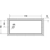 Duravit DU Duschwanne Tempano, 1700x700mm Rechteck, Weiß