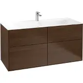 Villeroy & Boch V&B Waschtischunterschrank Finion 119,6x59,1x49,8cm, Walnut veneer