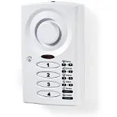 Nedis Tür- und Fensteralarm mit Sirene - Magnetischer Sensor / Tastenfeld - Batteriebetrieben - 3x AAA/LR03 - 85 dB - Weiss