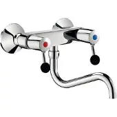 Delabie Wand Zweigriffarm.60l/min,Schwenkausl. unten D22 L200