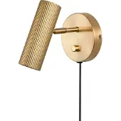 Globen Lighting Hubble Wandleuchte Brushed Brass - , Hubble, Gold / Messing, für Wohnzimmer, Metall, Design