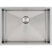 Caressi CAPP55R6R0 Spülbecken, Edelstahl Einzelbecken 59 x 44 cm