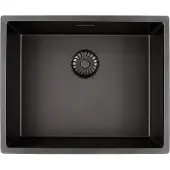 Solido flächenbündige Spüle CAGRPP50BK-FL Black Line, Schwarz