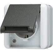 JUNG SCHUKO-Steckdose, 16 A, 250 V, senkrecht, IP 44, WG 800, 1 Stk.