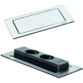 Schulte elektrotechnik Schulte EVOline BackFlip 10.052 USB-A Charger + Einbausteckdose 2 fach matt weiß lackiert