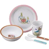 Petit Jour Paris Geschirr-Set - Melamin - 5 Teile - Peter Rabbit - - One Size - Geschirr-Sets