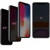 KAPSOLO Blickschutzfilter Displayglas - vollflächiges gehärtetes Privacy Schutzglas / Te