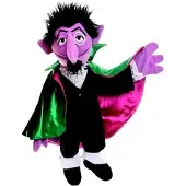 Living puppets Sesamstraße Graf Zahl | Hand-Puppe | Sesamstrasse | 72 cm | Plüsch-Figur | Kuschel-Tier | Gr.: onesize