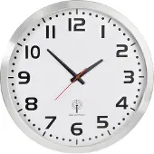 Eurotime Funk-Wanduhr Jumbo O 50 cm Aluminium