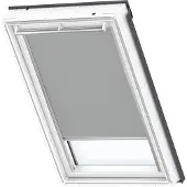 Velux Verdunkelungsrollo uni grau manuell Rahmen aluminium DKL 206 0705S