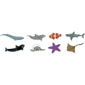 Safari minifiguren Glücksbringer Ozean 2 cm Gummi 8 Stück